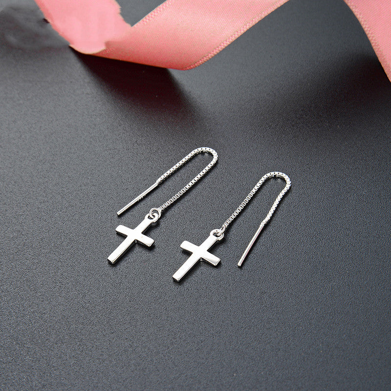 Simple Hollow Cross Earrings