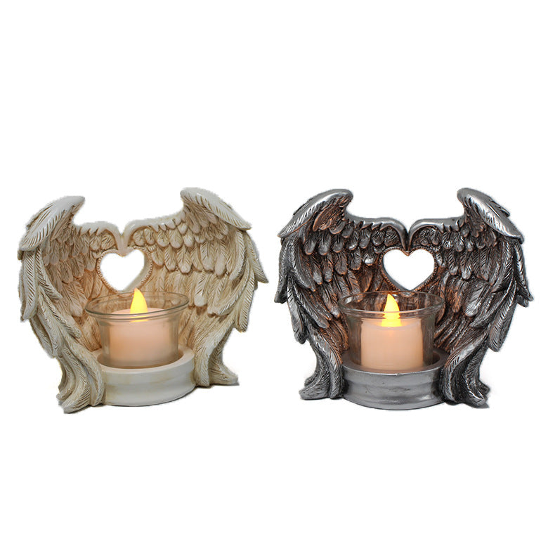 Resin Wing Candle Holder Ornaments Creative Home