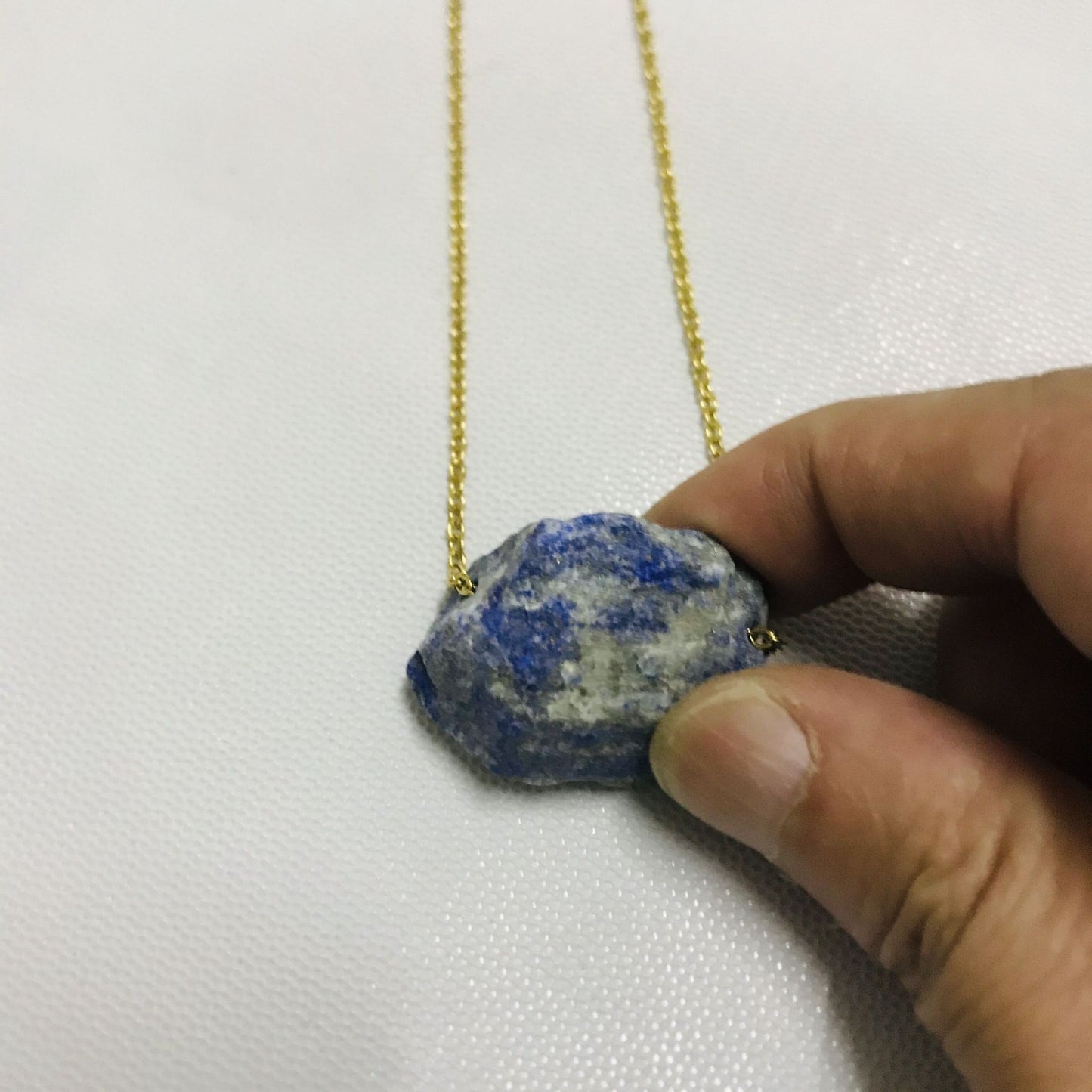 Natural Crystal Stone Pendant Necklace