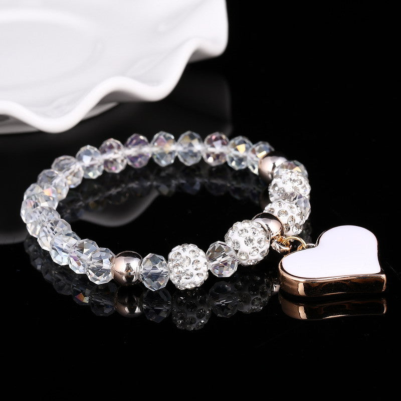 Crystal Bracelet & Bangle Elastic Heart Bracelets