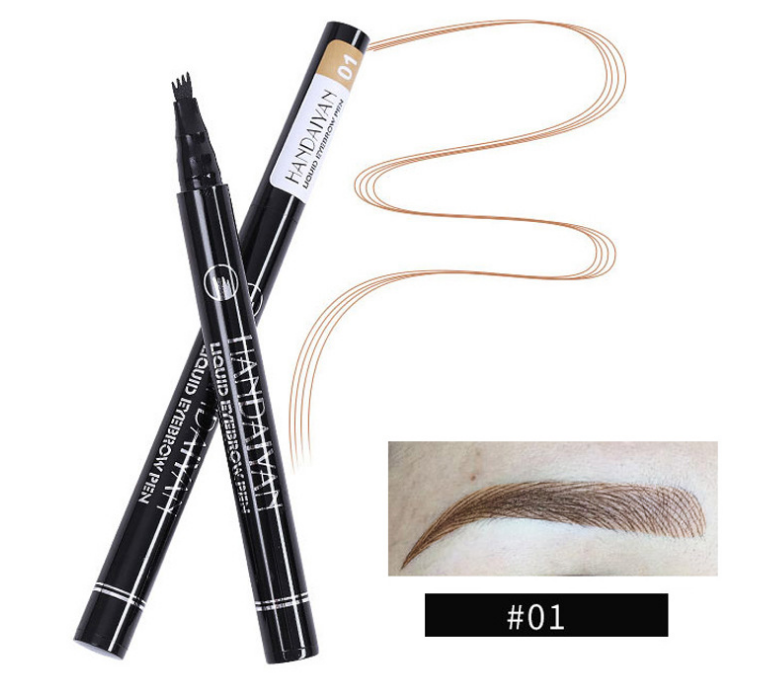 Microblading Eyebrow Pencil Waterproof Fork Tip Tattoo Pen Tinted Fine Sketch Long Lasting Eyebrows