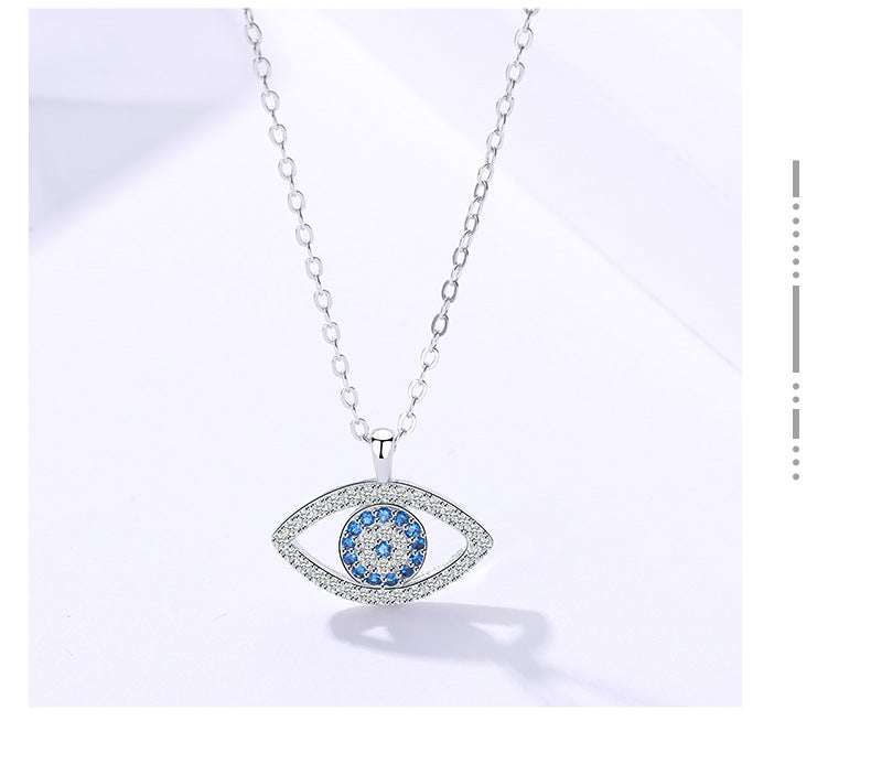 Sterling Silver Jewelry Atmospheric Necklace Eye Pendant