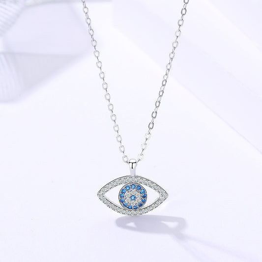 Sterling Silver Jewelry Atmospheric Necklace Eye Pendant