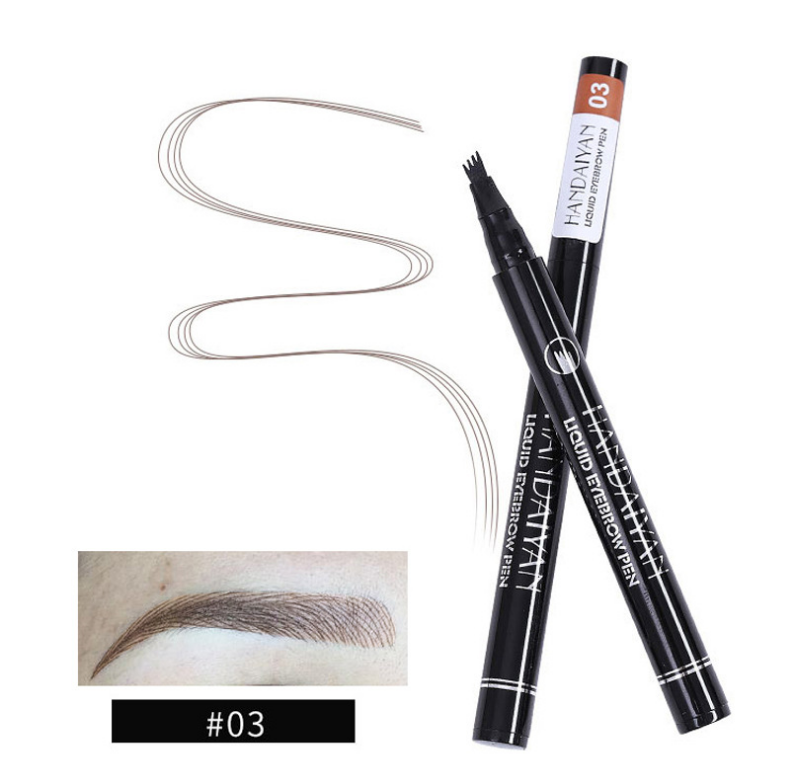 Microblading Eyebrow Pencil Waterproof Fork Tip Tattoo Pen Tinted Fine Sketch Long Lasting Eyebrows