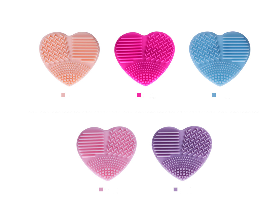 Love Scrubbing Pad Heart-shaped Egg Silicone Heart-shaped Scrubbing Tool