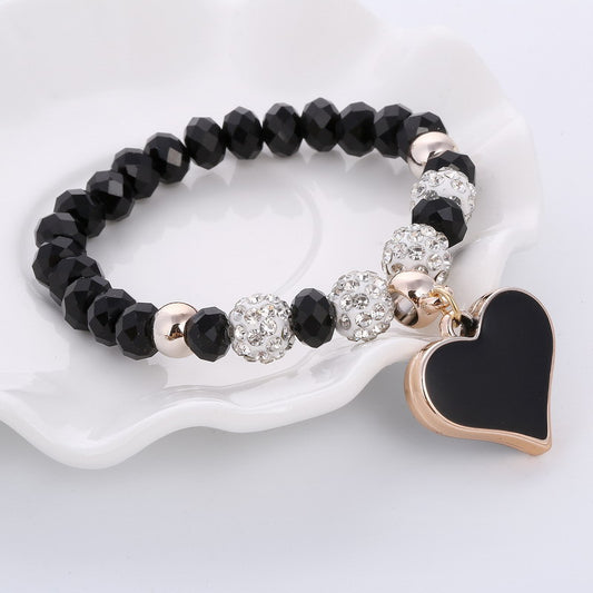 Crystal Bracelet & Bangle Elastic Heart Bracelets