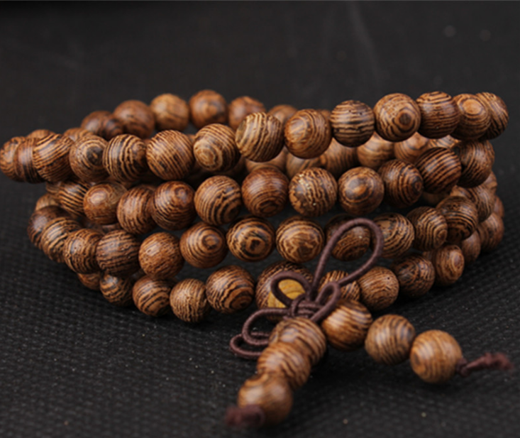 Shun Wenji Wooden Bracelet Cliff Bean Wood Women Jewelry 108 Beads Bracelets