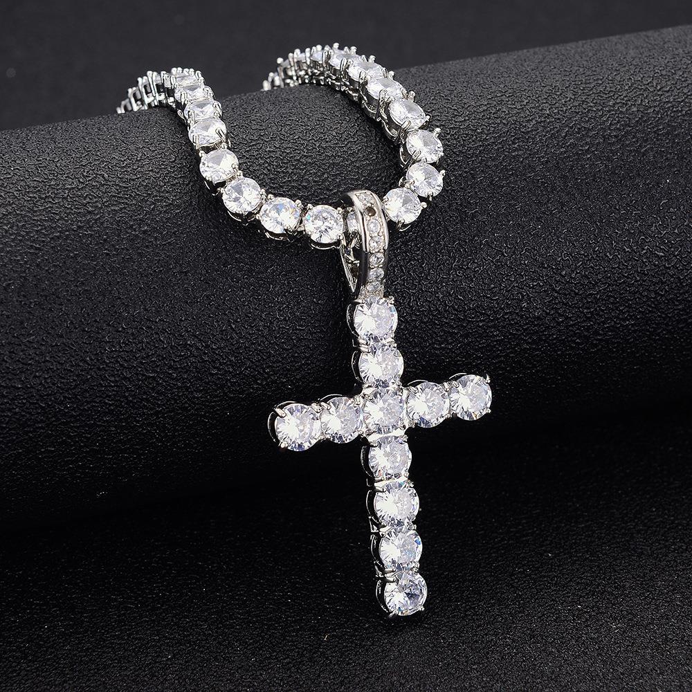 Zircon Cross Necklace For Women