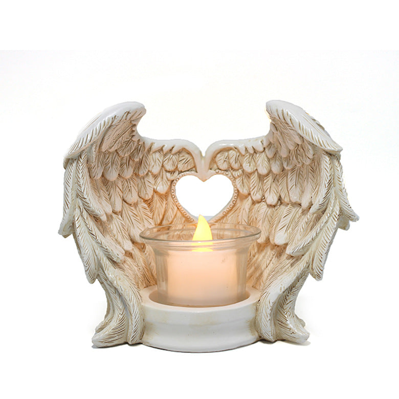 Resin Wing Candle Holder Ornaments Creative Home