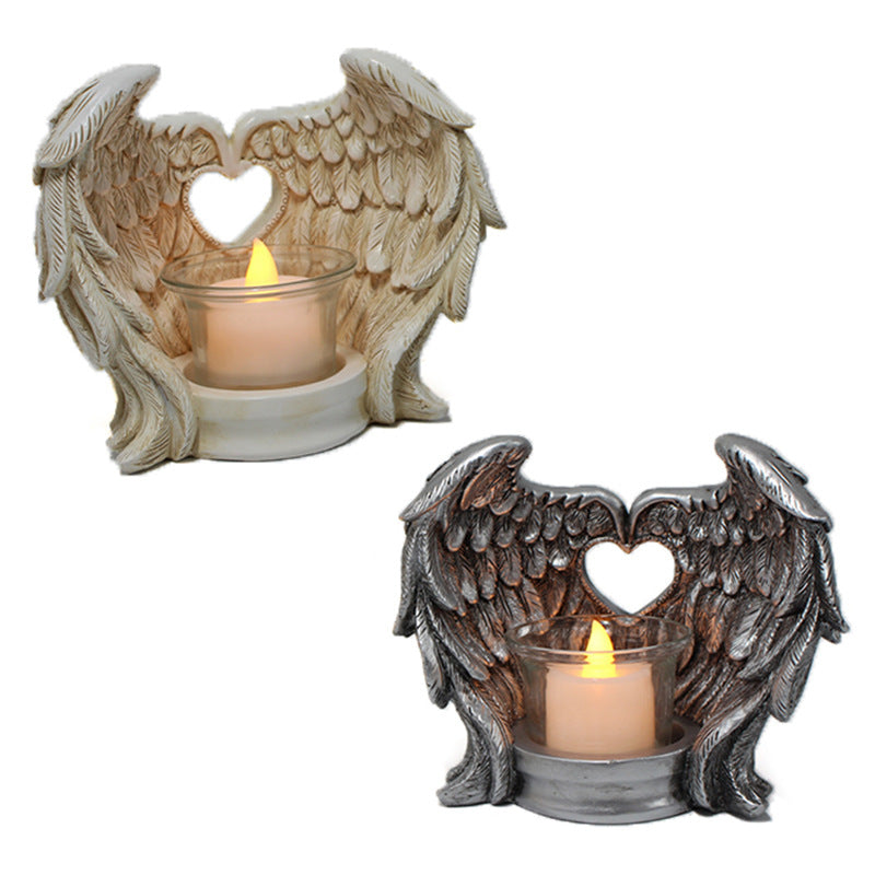 Resin Wing Candle Holder Ornaments Creative Home