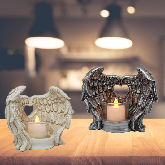 Resin Wing Candle Holder Ornaments Creative Home