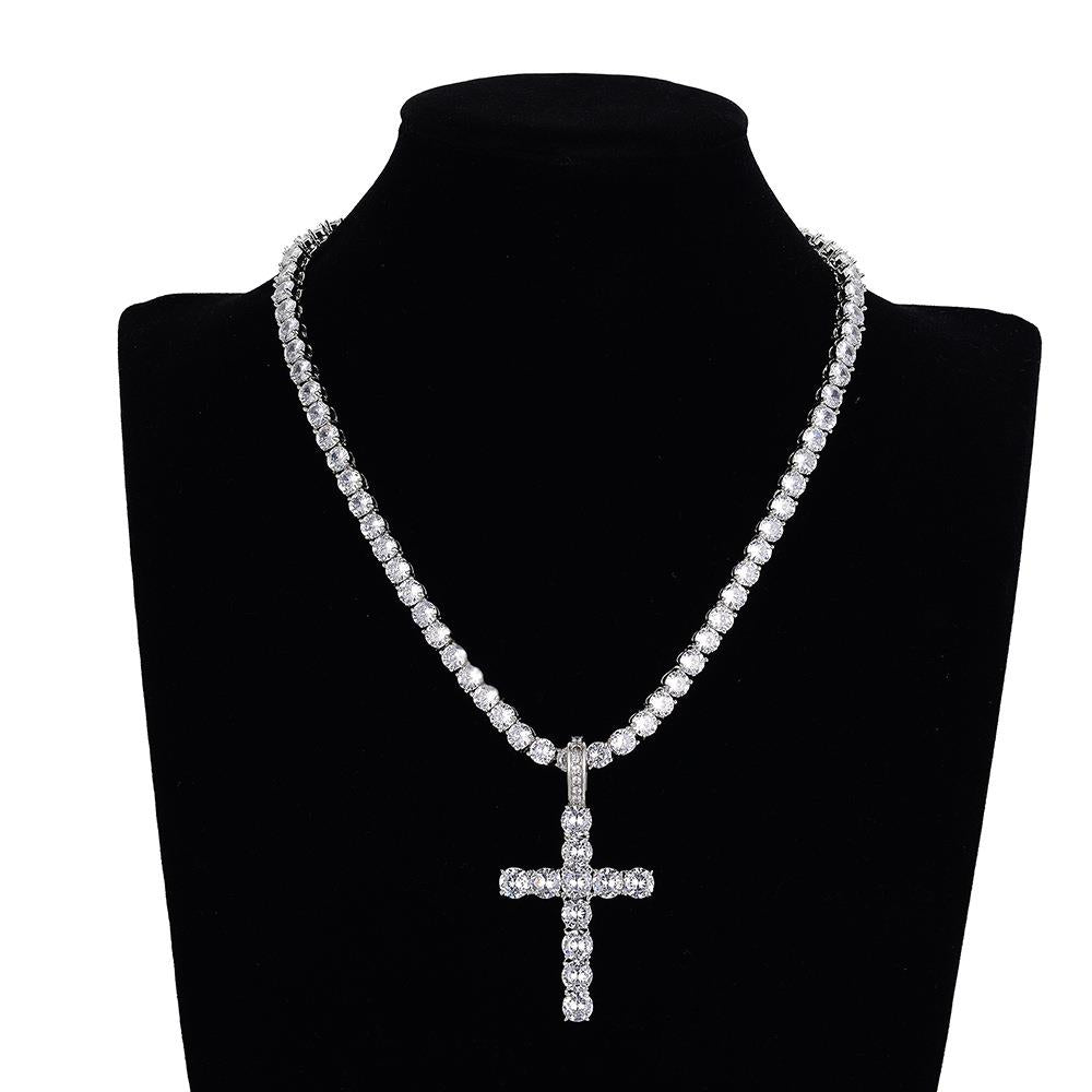 Zircon Cross Necklace For Women