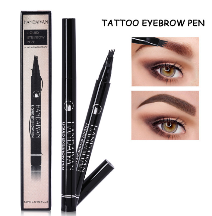 Microblading Eyebrow Pencil Waterproof Fork Tip Tattoo Pen Tinted Fine Sketch Long Lasting Eyebrows