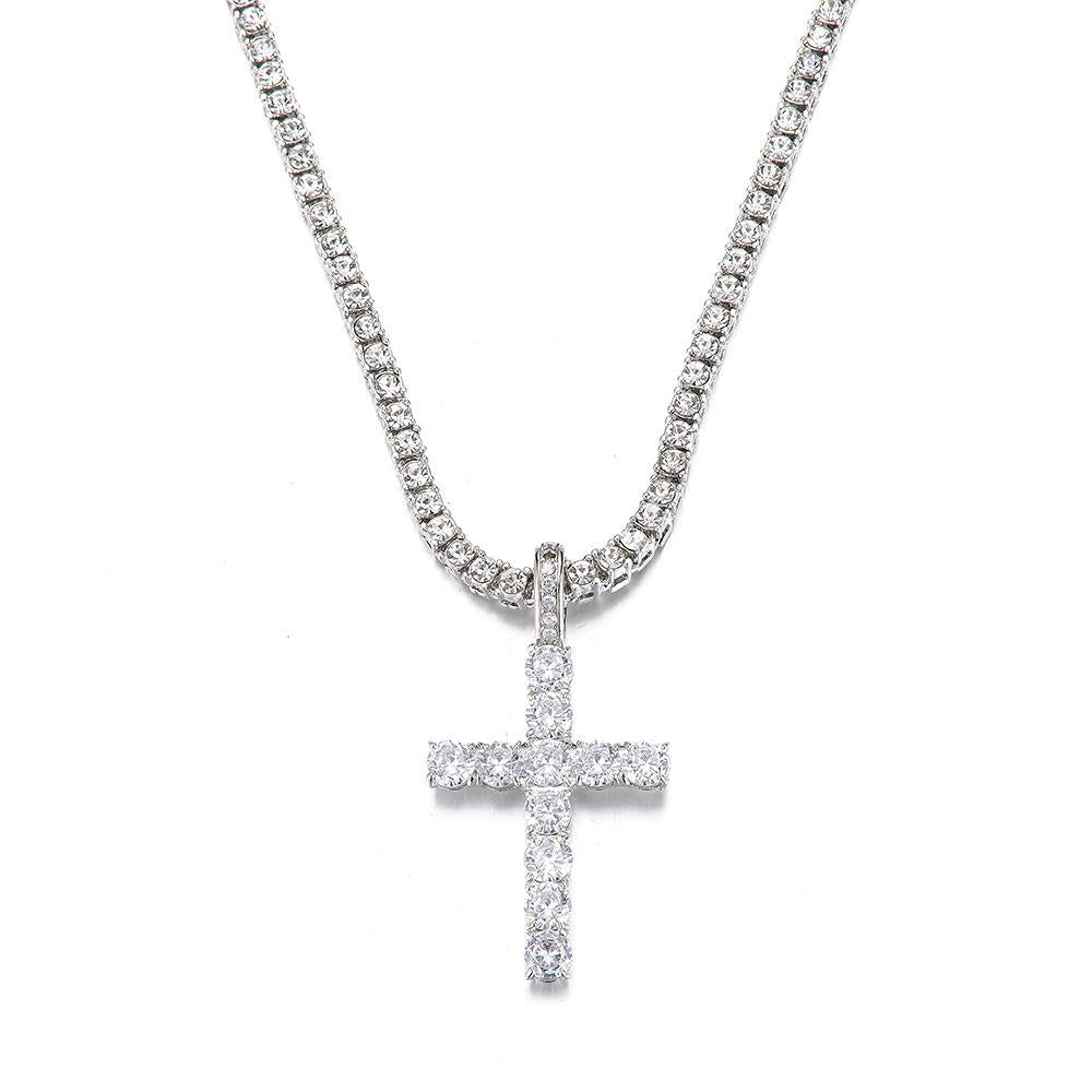 Zircon Cross Necklace For Women